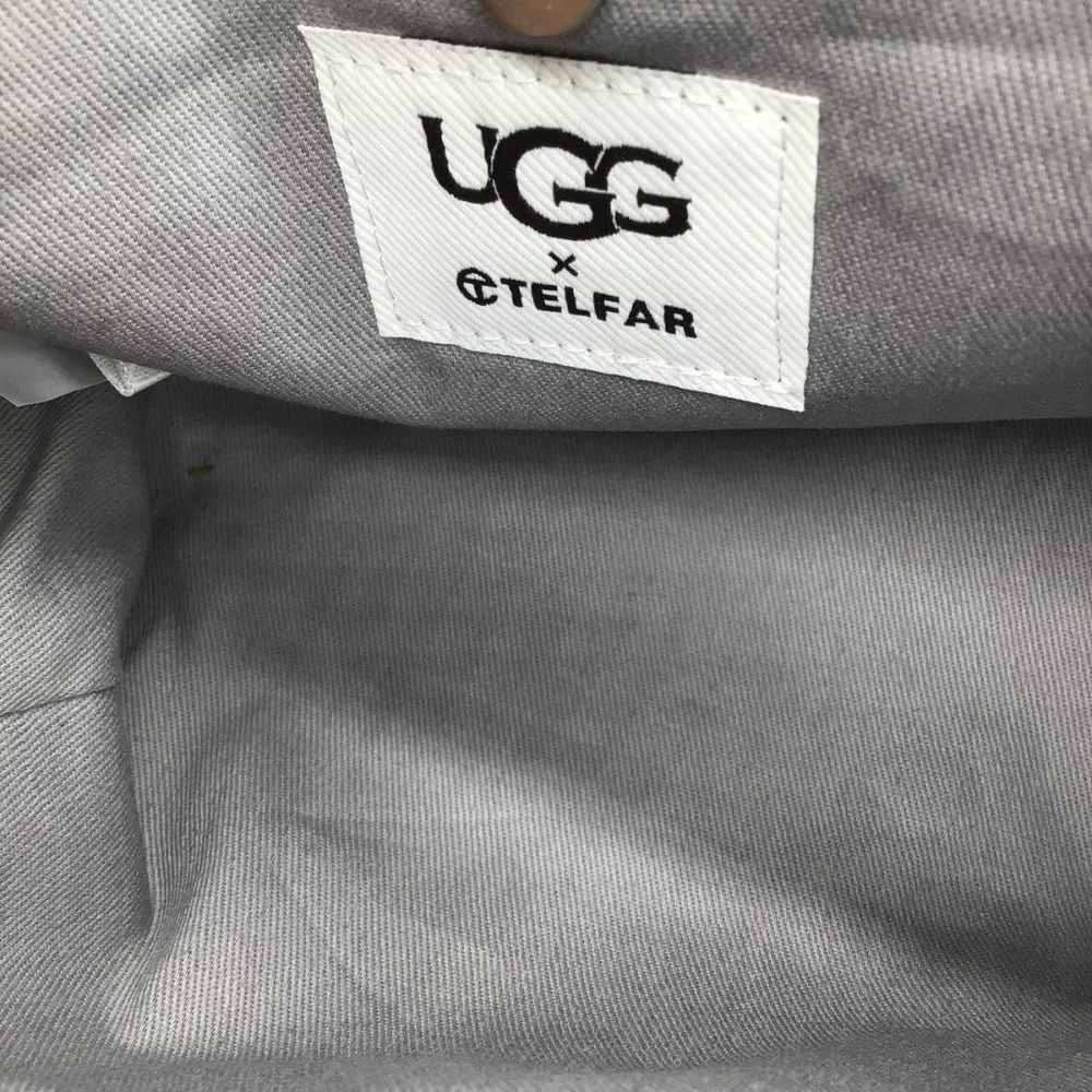 UGG X TELFAR FLEECE SMALL SHOPPING BAG IN HEATHER GREY - Picture 10 of 11